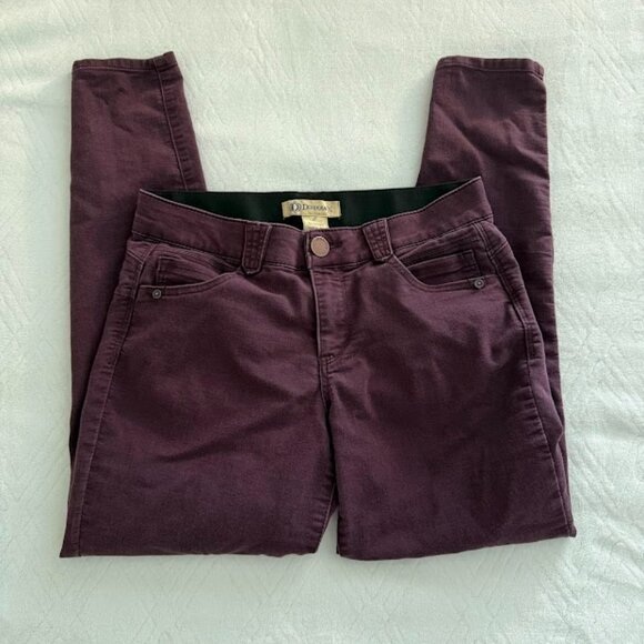 Democracy Women's Jeans Size 8 Purple Ab Solution Elastic Waist Denim - Picture 1 of 8
